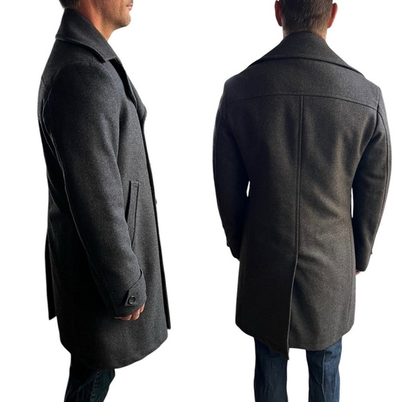 D&G x DOLCE & GABBANA Y2K Double Breasted Long Wool Coat Jacket Peacoat - Picture 5 of 15